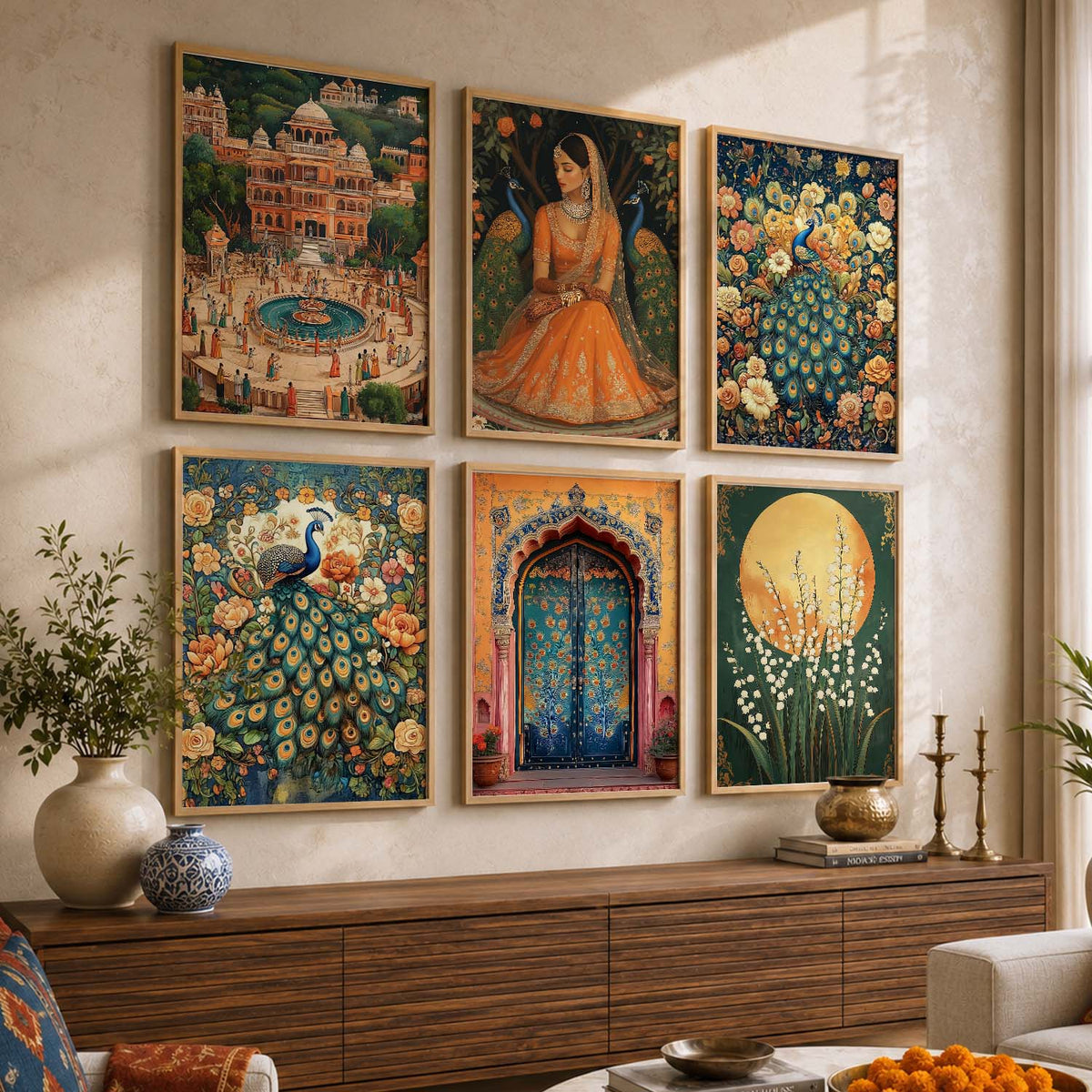 Madhubani Wall Art Paintings with Frame for Wall Decor