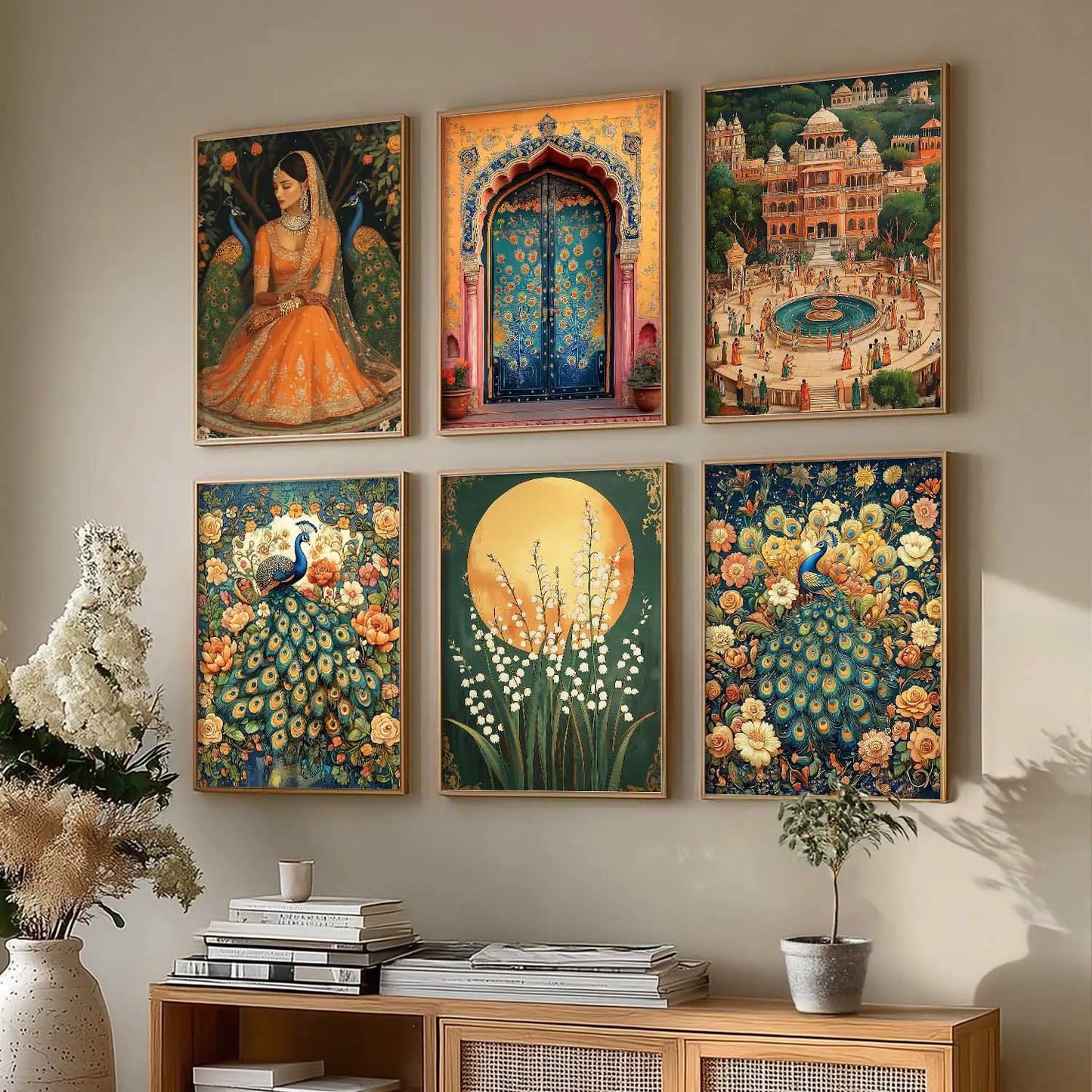 Madhubani Wall Art Paintings with Frame for Wall Decor