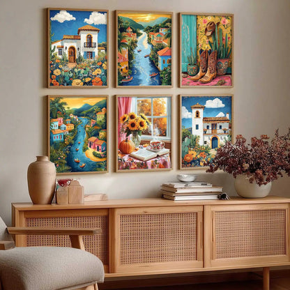 Traditional  Wall Art Paintings with Frame for Wall Decor