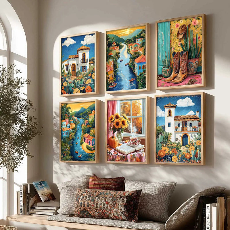 Traditional  Wall Art Paintings with Frame for Wall Decor