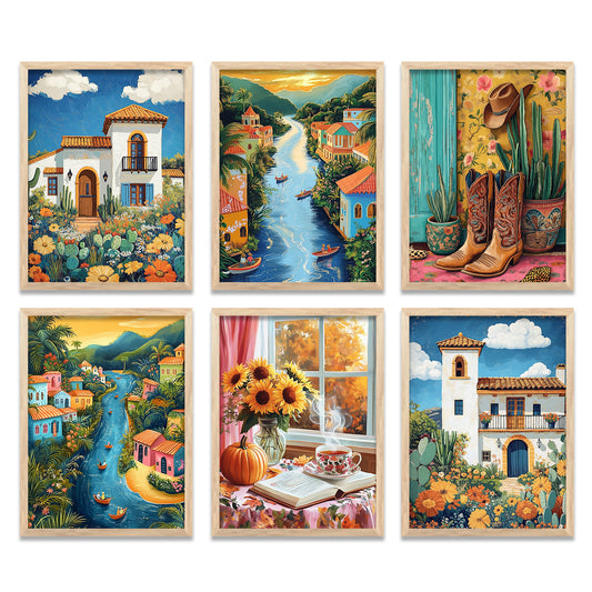 Traditional  Wall Art Paintings with Frame for Wall Decor