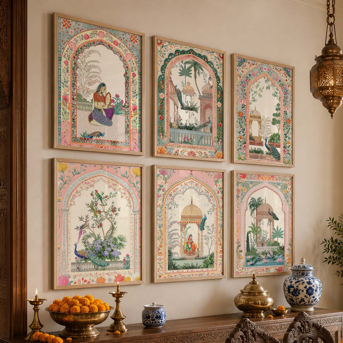 Traditional   Wall Art Paintings with Frame for Wall Decor