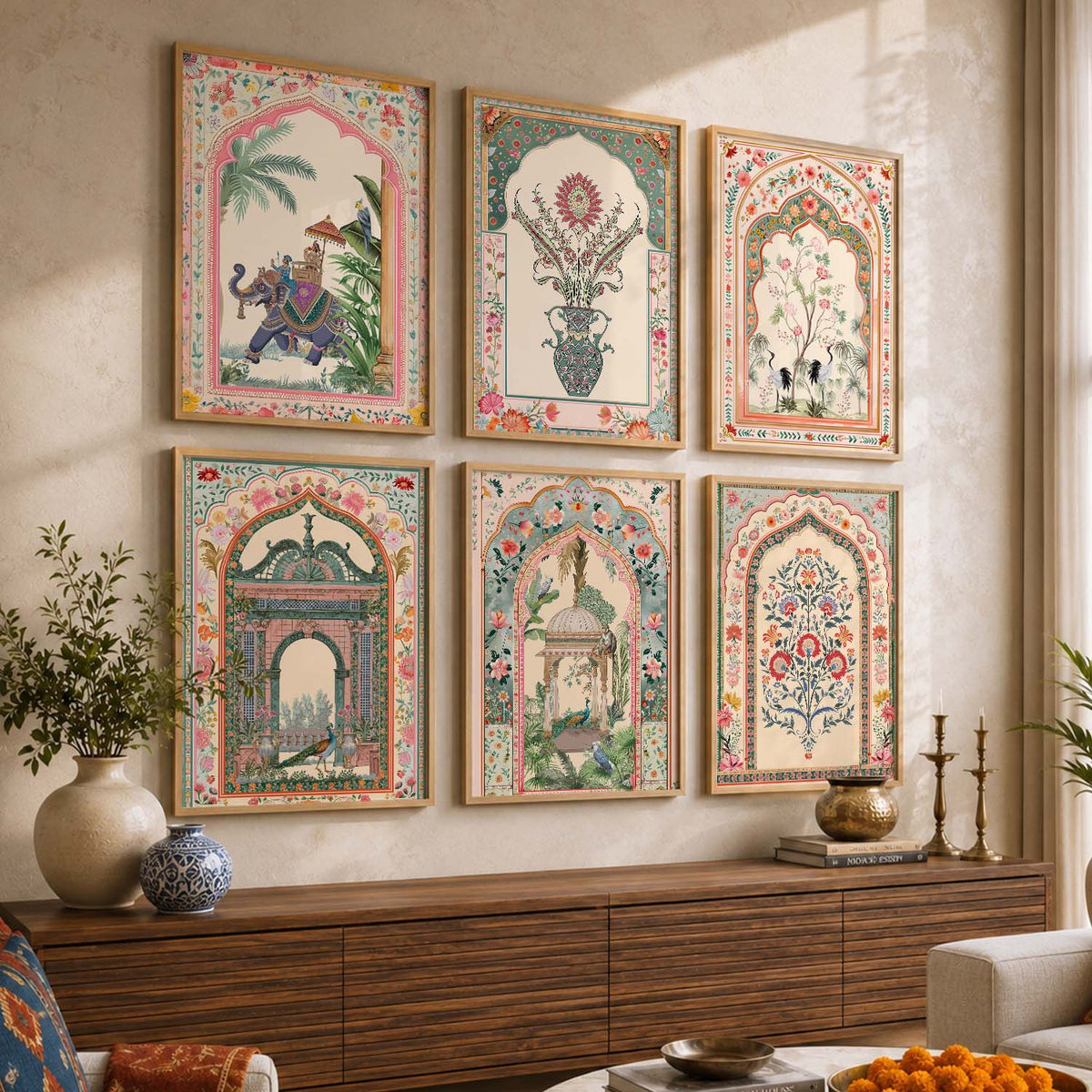 Traditional  Wall Art Paintings with Frame for Wall Decor
