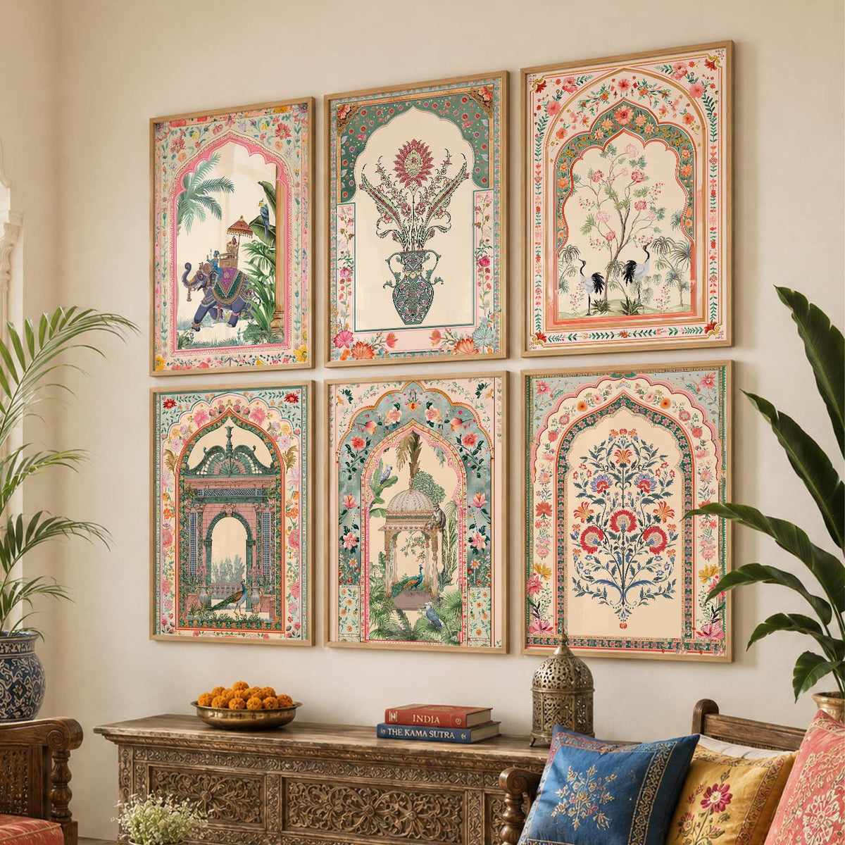 Traditional  Wall Art Paintings with Frame for Wall Decor