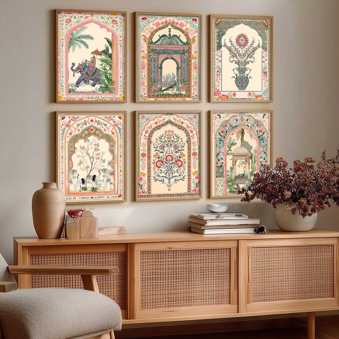 Traditional  Wall Art Paintings with Frame for Wall Decor