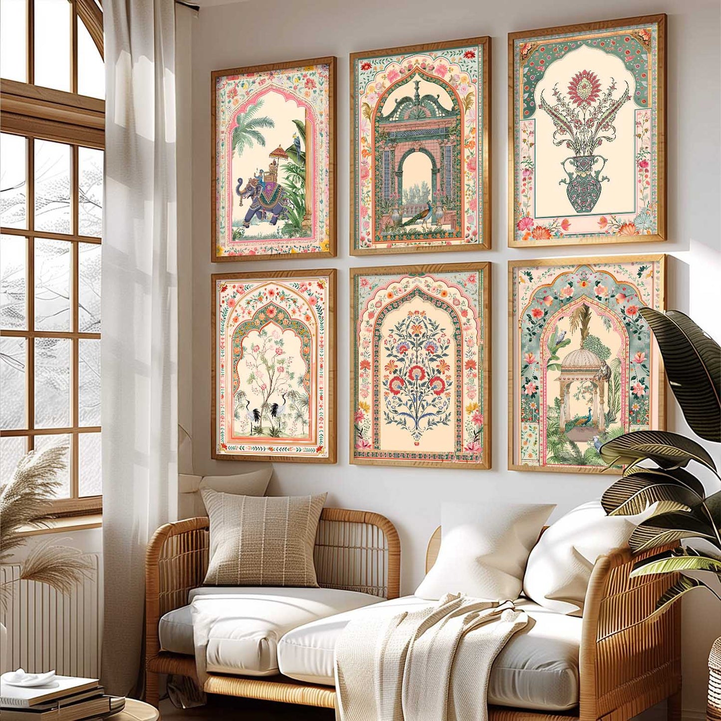 Traditional  Wall Art Paintings with Frame for Wall Decor