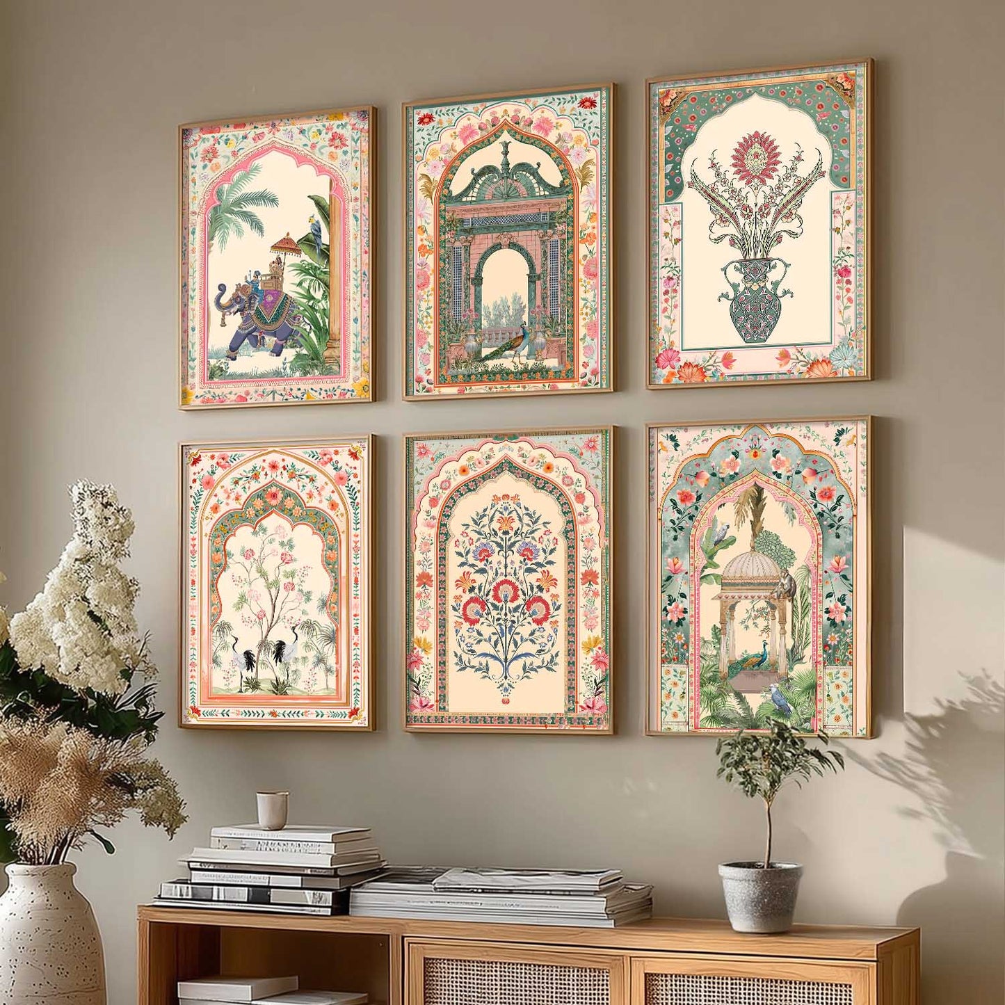 Traditional  Wall Art Paintings with Frame for Wall Decor