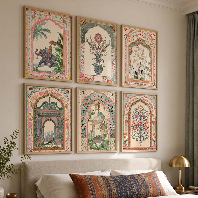 Traditional  Wall Art Paintings with Frame for Wall Decor