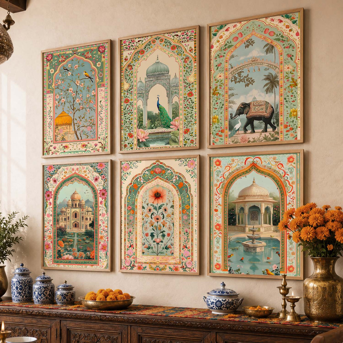 Traditional  Wall  Art Paintings with Frame for Wall Decor