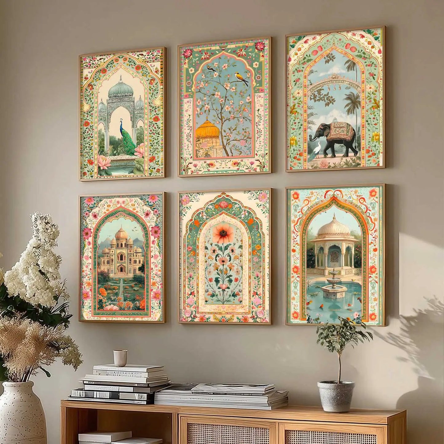 Traditional  Wall  Art Paintings with Frame for Wall Decor