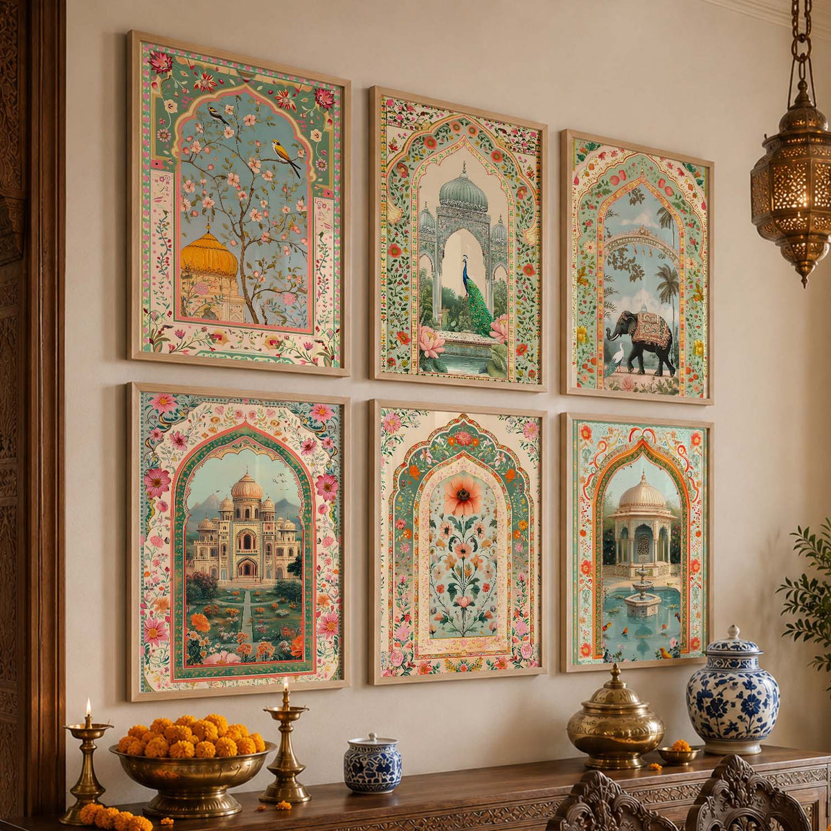 Traditional  Wall  Art Paintings with Frame for Wall Decor