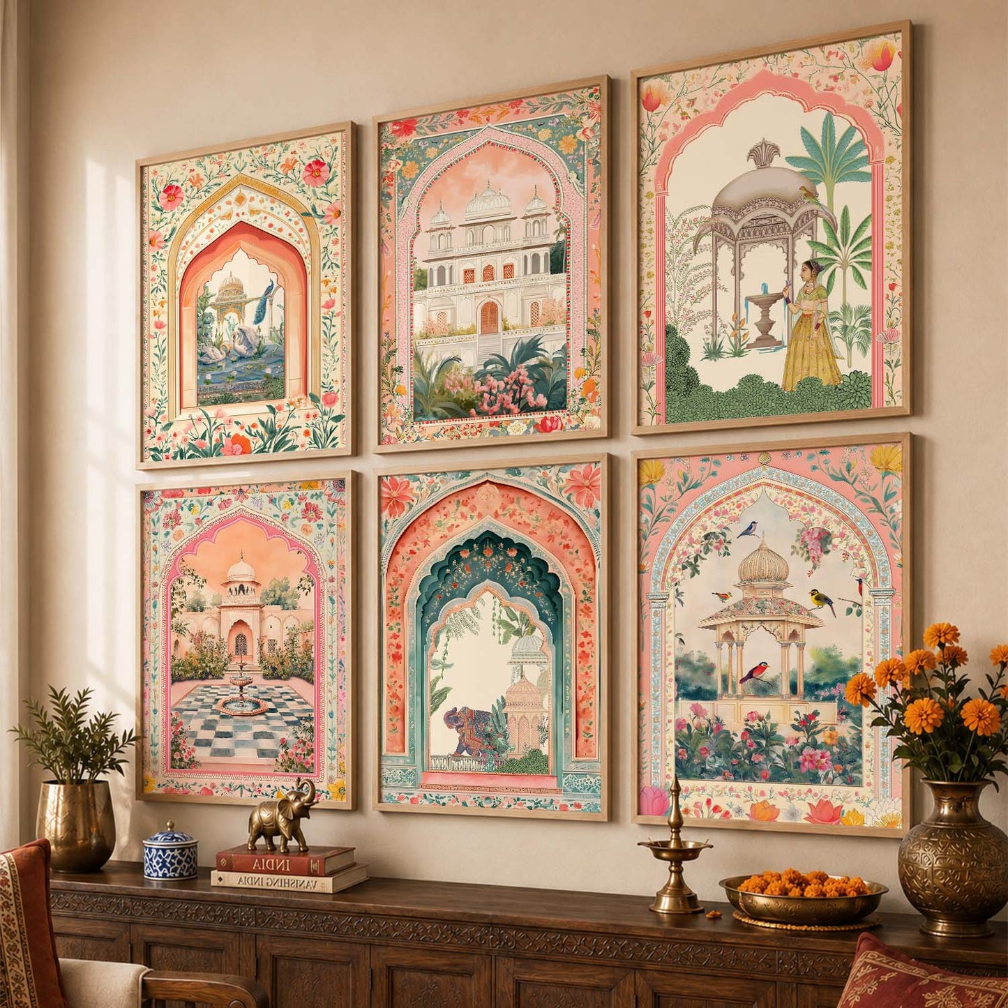 Madhubani  Wall  Art Paintings with Frame for Wall Decor