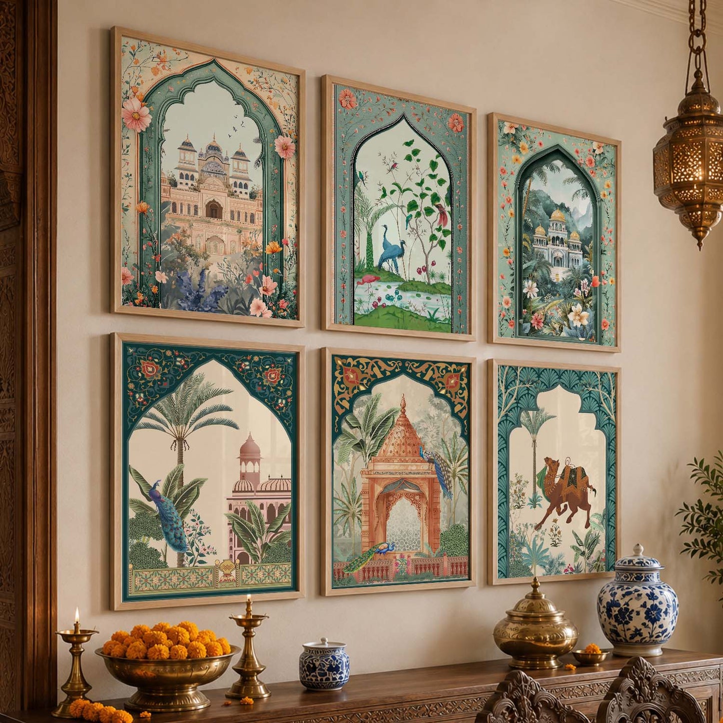 Traditional   Wall  Art Paintings with Frame for Wall Decor