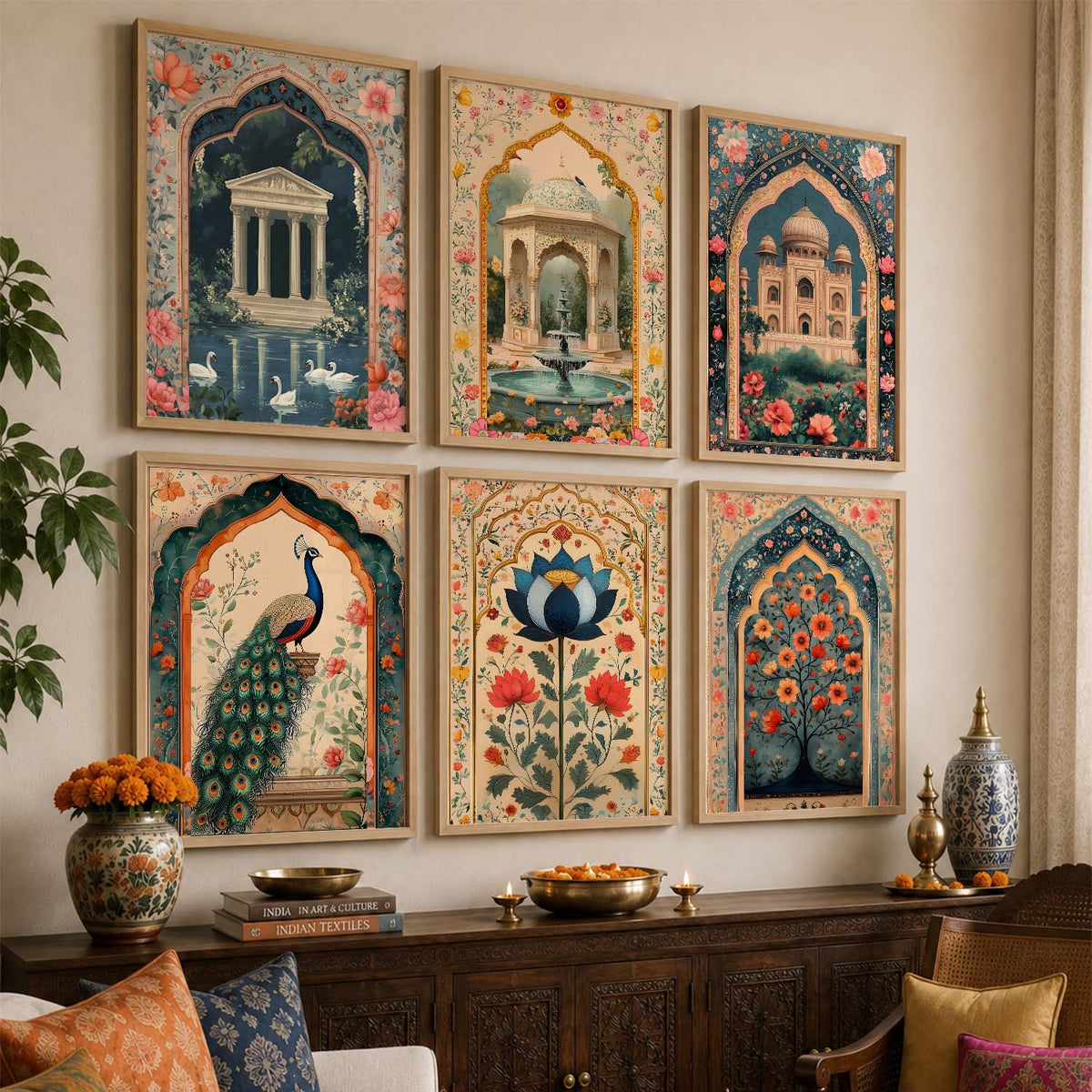 Madhubani   Wall  Art Paintings with Frame for Wall Decor