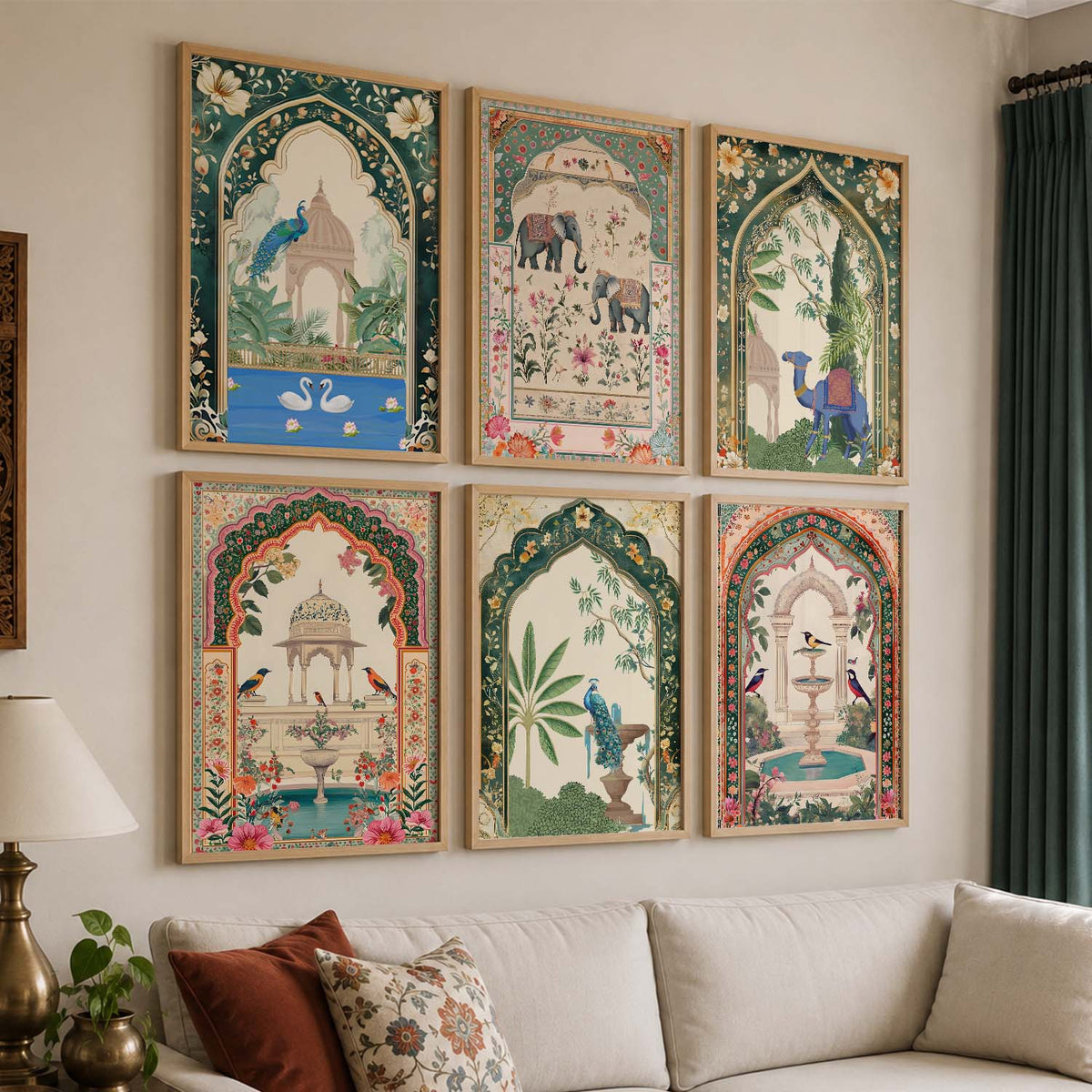 Traditional  Wall  Art Paintings with Frame for Wall Decor