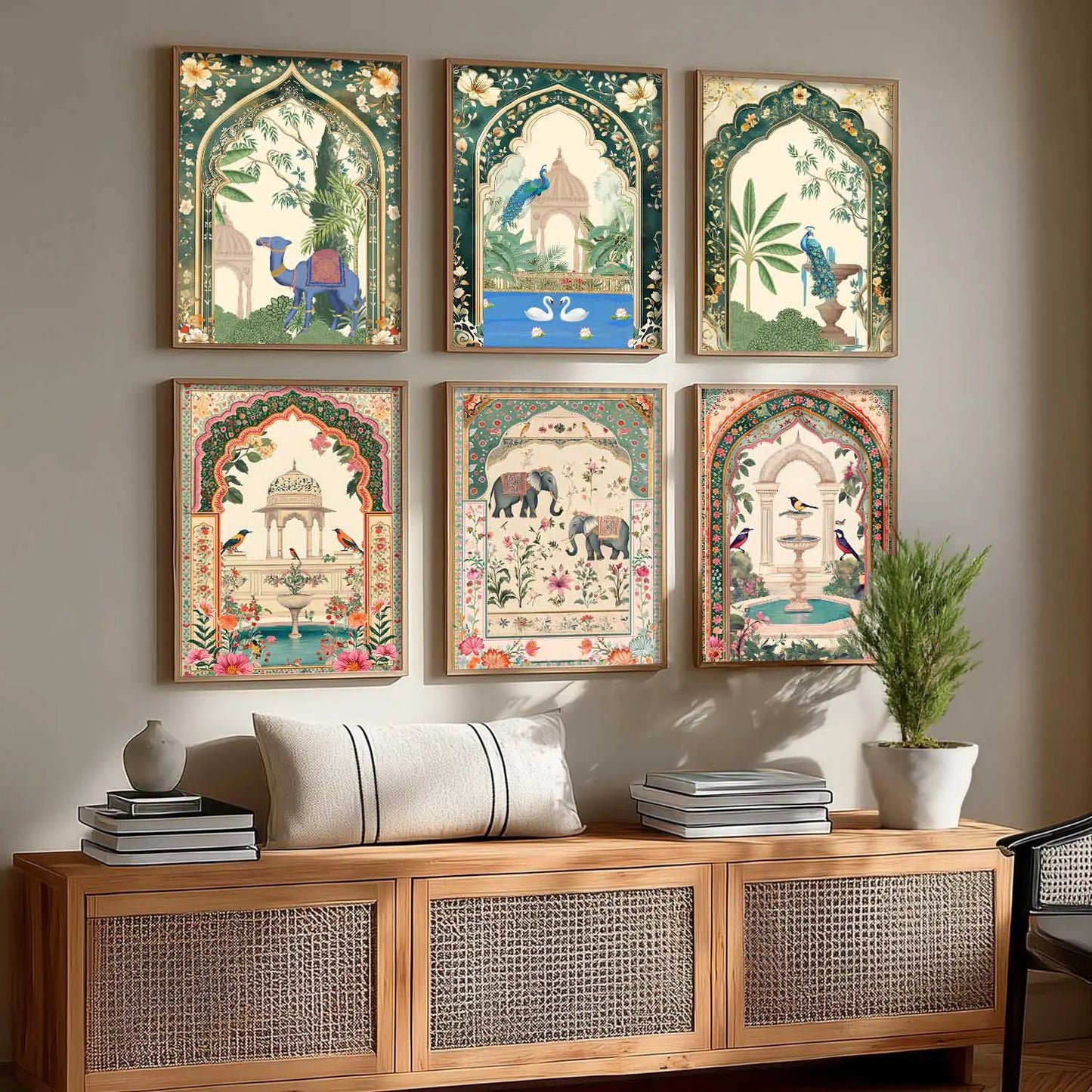 Traditional  Wall  Art Paintings with Frame for Wall Decor