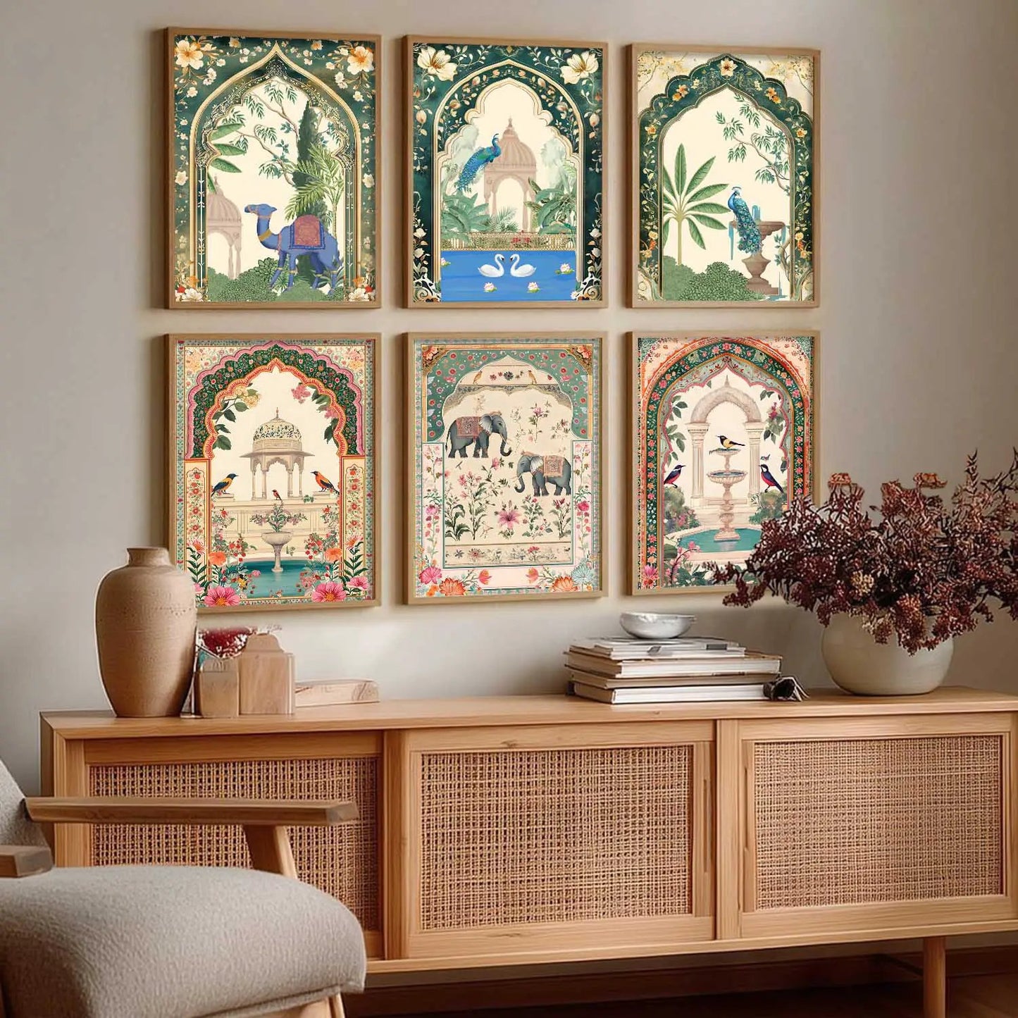Traditional  Wall  Art Paintings with Frame for Wall Decor