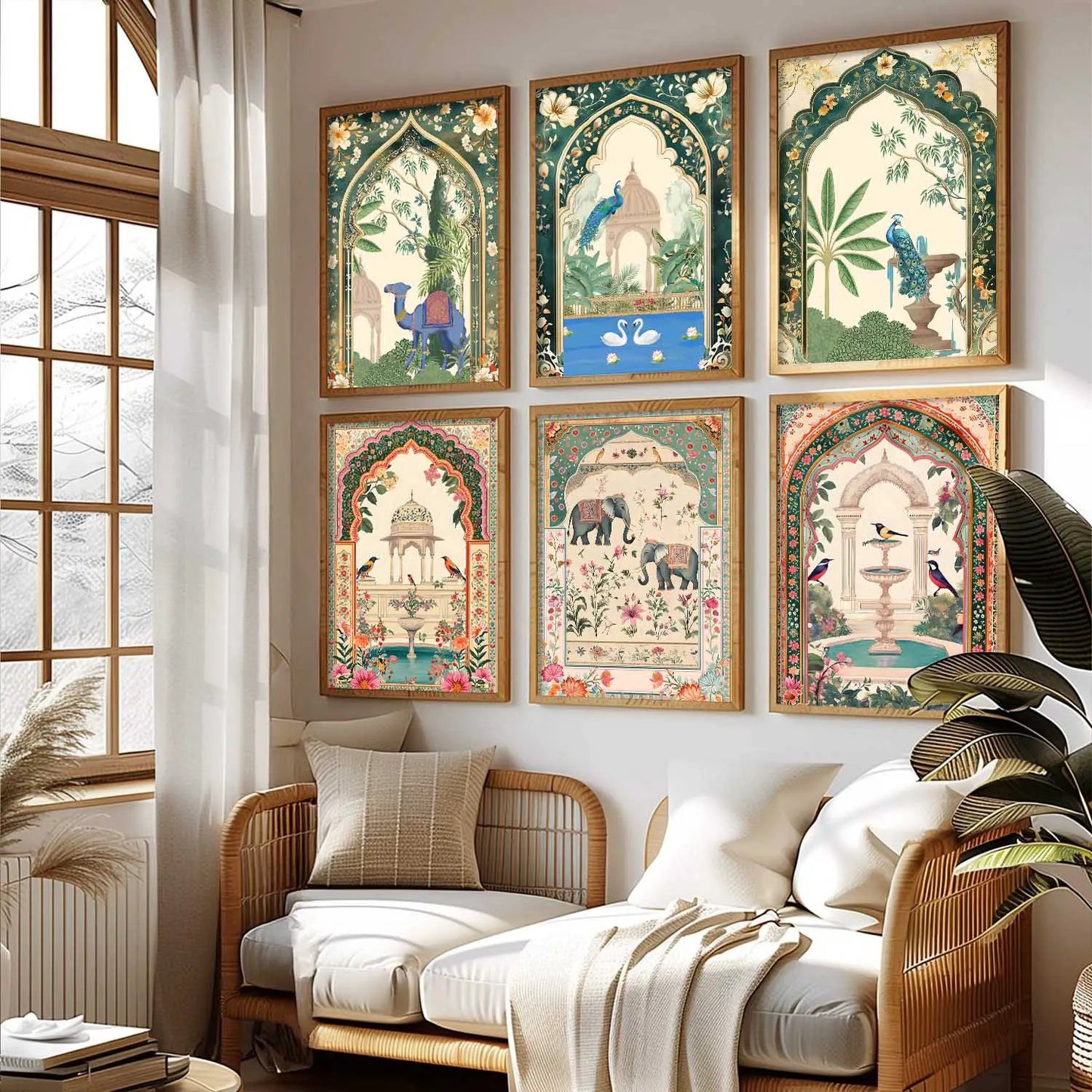 Traditional  Wall  Art Paintings with Frame for Wall Decor