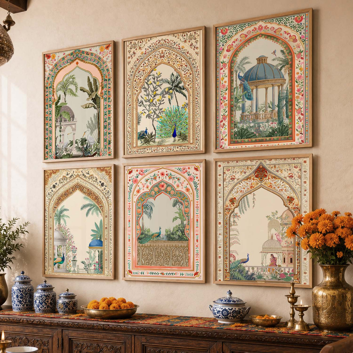Traditional Wall Art Paintings with Frame for Wall Decor