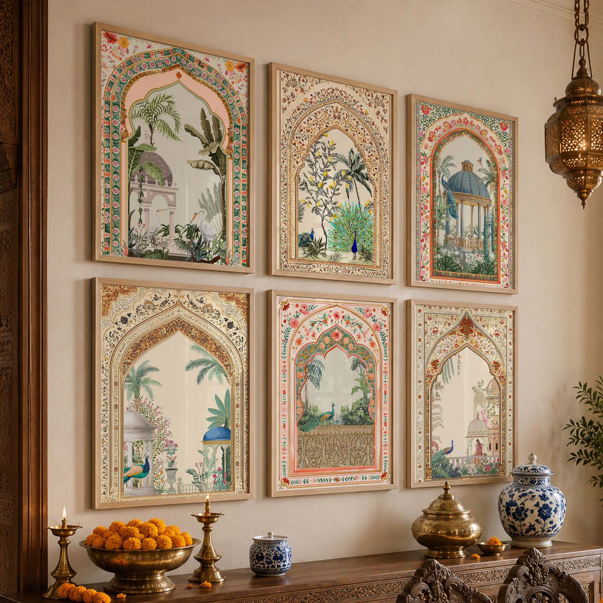 Traditional Wall Art Paintings with Frame for Wall Decor