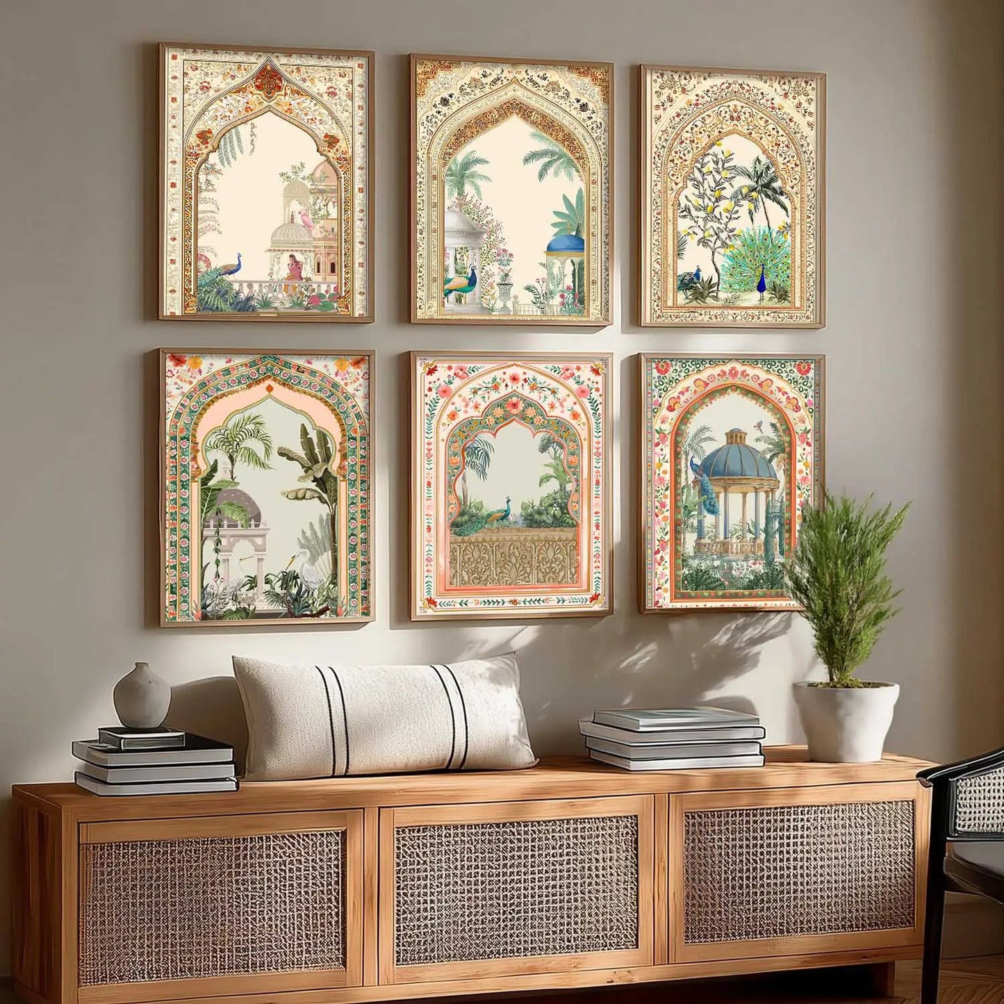 Traditional Wall Art Paintings with Frame for Wall Decor