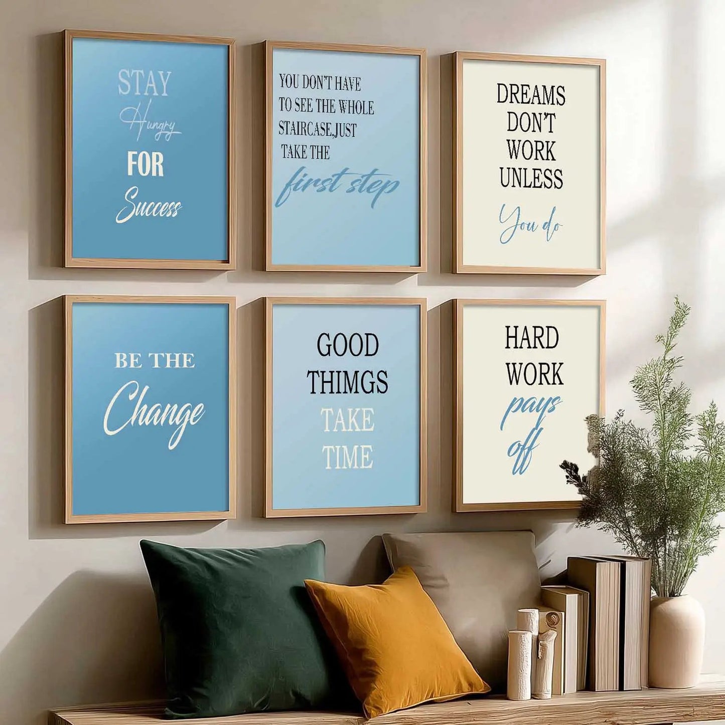 Motivational  Wall Art Paintings with Frame for Wall Decor