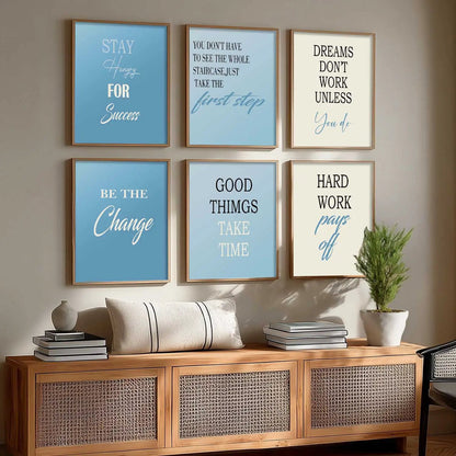 Motivational  Wall Art Paintings with Frame for Wall Decor