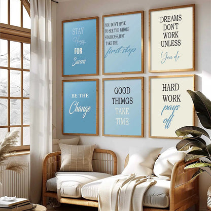 Motivational  Wall Art Paintings with Frame for Wall Decor