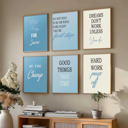 Motivational  Wall Art Paintings with Frame for Wall Decor