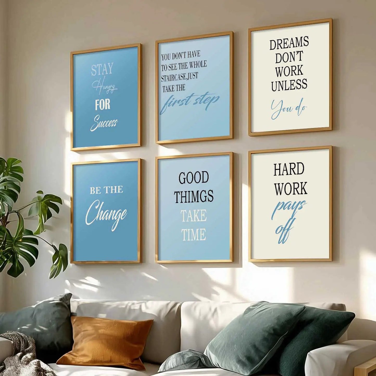 Motivational  Wall Art Paintings with Frame for Wall Decor