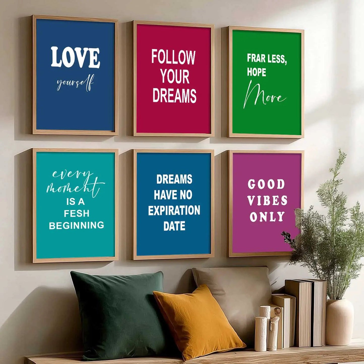 Motivational  Wall Art Paintings with Frame for Wall Decor