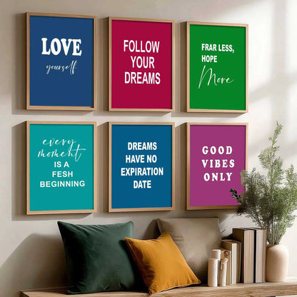 Motivational  Wall Art Paintings with Frame for Wall Decor