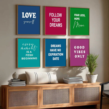 Motivational  Wall Art Paintings with Frame for Wall Decor