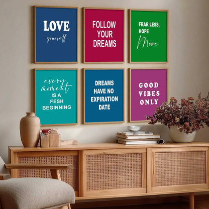 Motivational  Wall Art Paintings with Frame for Wall Decor