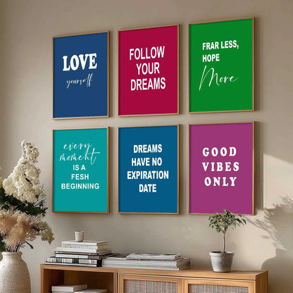 Motivational  Wall Art Paintings with Frame for Wall Decor