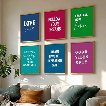 Motivational  Wall Art Paintings with Frame for Wall Decor