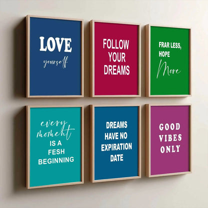 Motivational  Wall Art Paintings with Frame for Wall Decor