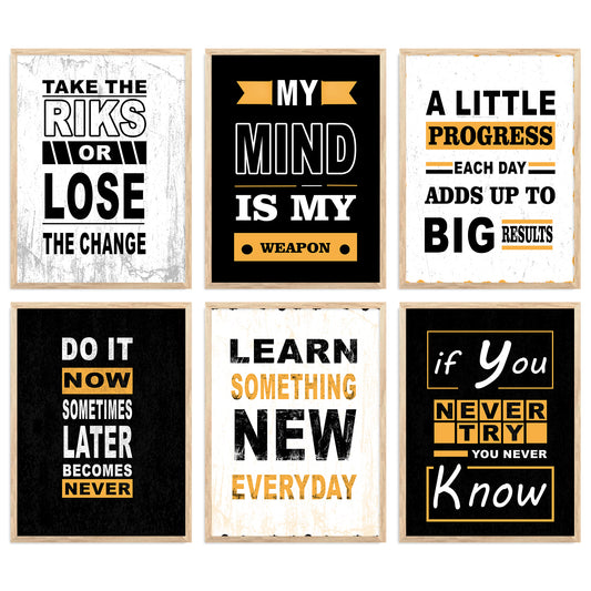 Motivational  Wall Art Paintings with Frame for Wall Decor