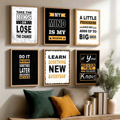 Motivational  Wall Art Paintings with Frame for Wall Decor