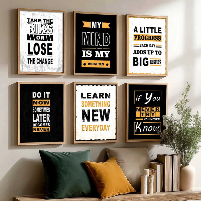 Motivational  Wall Art Paintings with Frame for Wall Decor