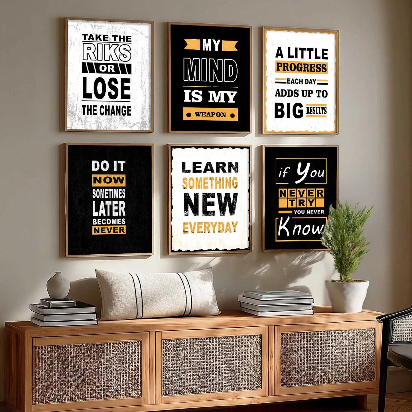 Motivational  Wall Art Paintings with Frame for Wall Decor