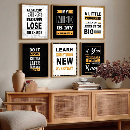 Motivational  Wall Art Paintings with Frame for Wall Decor