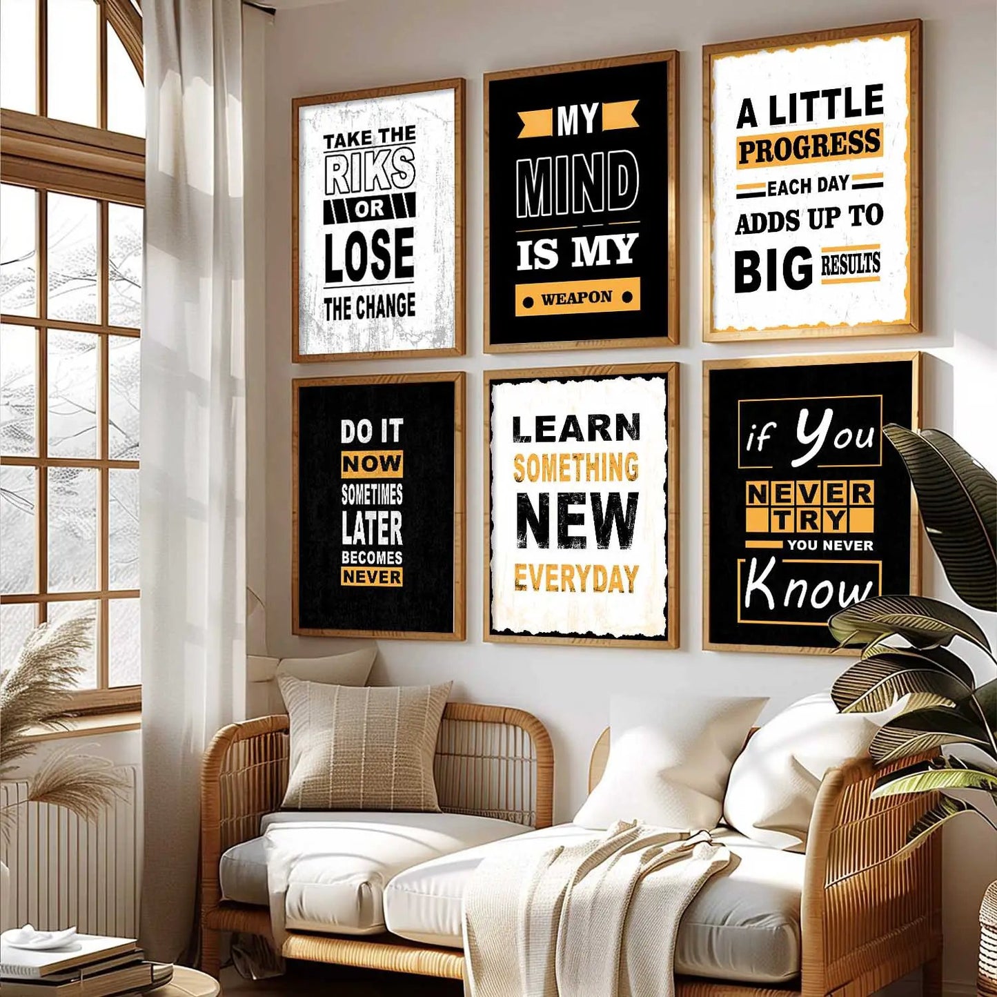 Motivational  Wall Art Paintings with Frame for Wall Decor