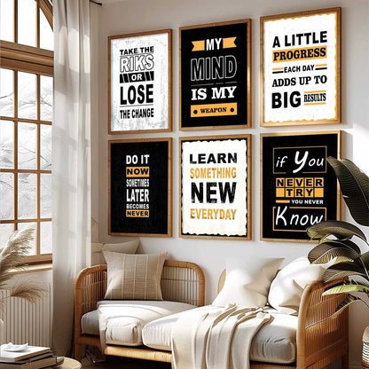 Motivational  Wall Art Paintings with Frame for Wall Decor