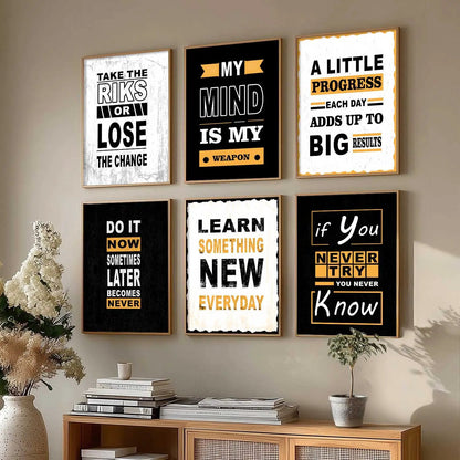 Motivational  Wall Art Paintings with Frame for Wall Decor