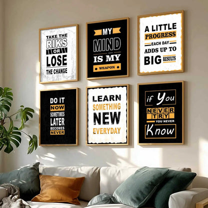 Motivational  Wall Art Paintings with Frame for Wall Decor