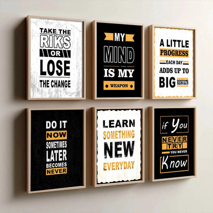Motivational  Wall Art Paintings with Frame for Wall Decor