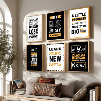 Motivational  Wall Art Paintings with Frame for Wall Decor