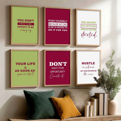 Motivational  Wall  Art  Paintings with Frame for Wall Decor