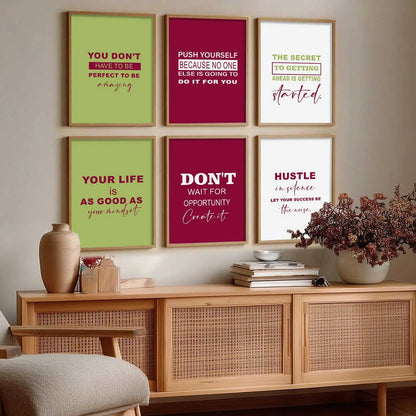 Motivational  Wall  Art  Paintings with Frame for Wall Decor